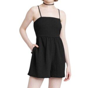Wild Fable Tie Back Playsuit Romper Black Small